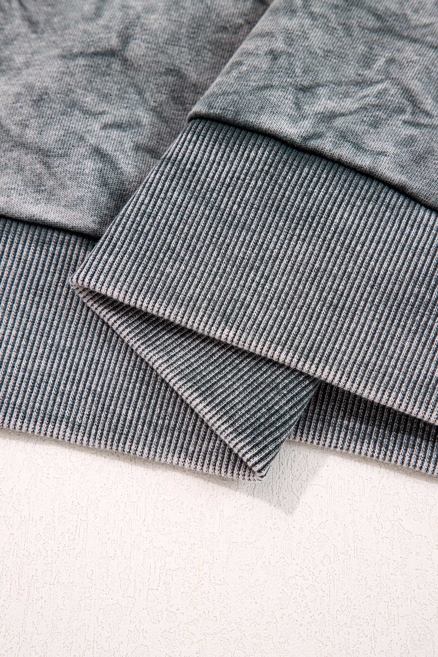 Sea Green saved by grace Letter Embroidery Mineral Wash Loose Sweatshirt