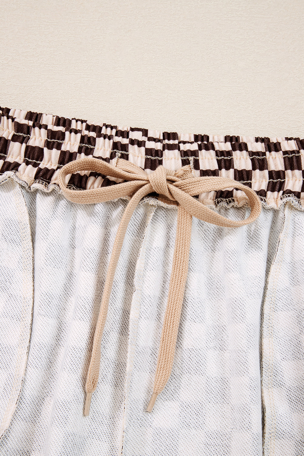 Black Athleisure Checkered Pullover and Jogger Pants Set