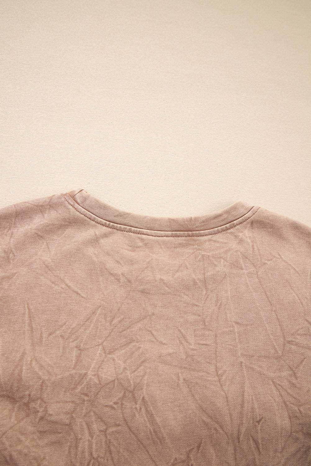 Sea Green saved by grace Letter Embroidery Mineral Wash Loose Sweatshirt