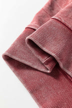 Sea Green saved by grace Letter Embroidery Mineral Wash Loose Sweatshirt