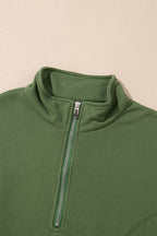 Vineyard Green Half Zip up Pullover Active Top and Joggers Set