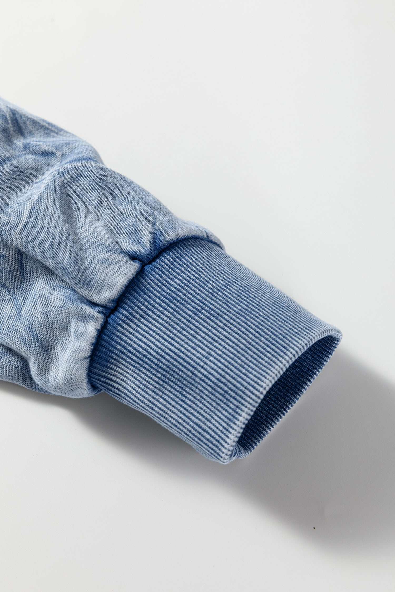 Sea Green saved by grace Letter Embroidery Mineral Wash Loose Sweatshirt