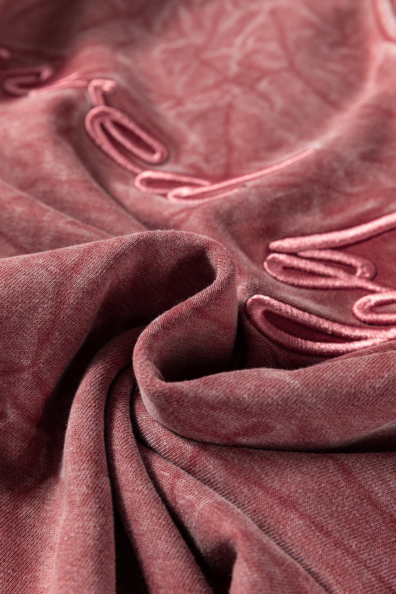 Sea Green saved by grace Letter Embroidery Mineral Wash Loose Sweatshirt