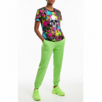 Paint Dripped AOP Women’s Cotton Crew Neck T-shirt