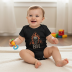 Flaming Skull BH Baby Short Sleeve Unisex One Piece
