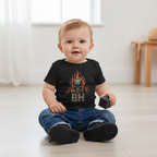 Flaming Skull BH Baby Short Sleeve Unisex One Piece