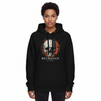 Cracked Flaming Skull Buckhaus Unisex Hoodie