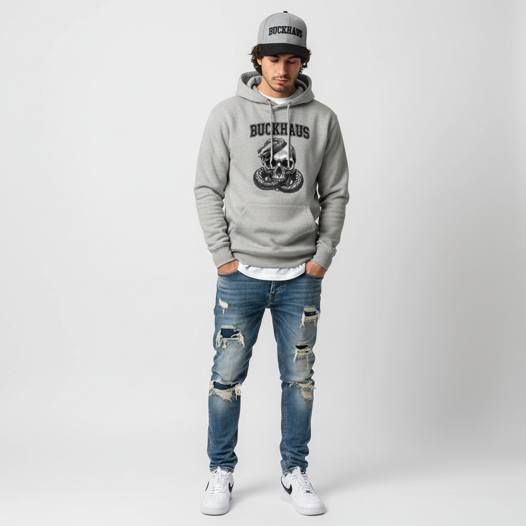 Snake on Skull Unisex Hoodie