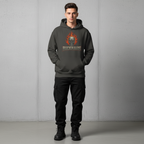 Buckhaus Print Flaming Skull Unisex Hoodie