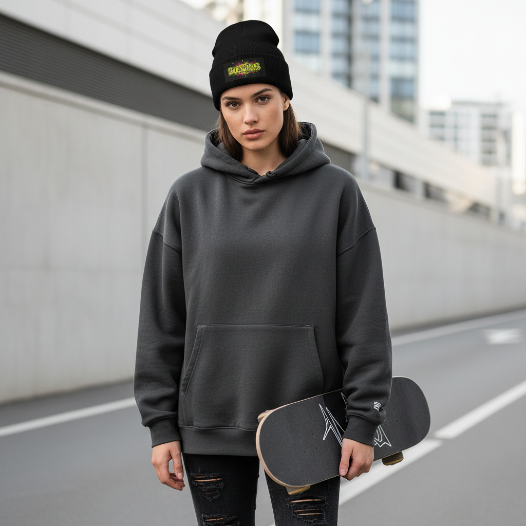 Embroidered Cuffed Beanie