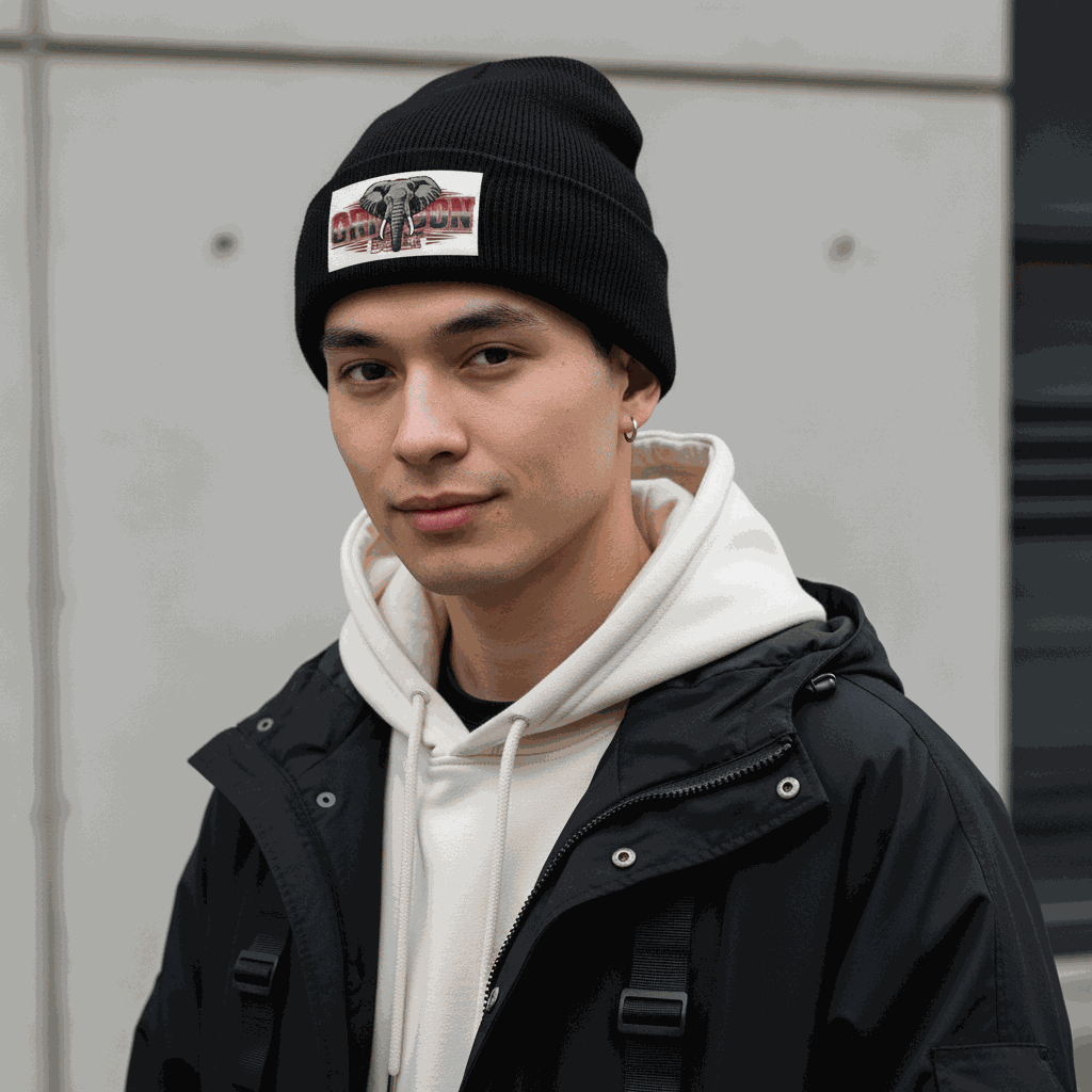 Crimson Cuffed Beanie