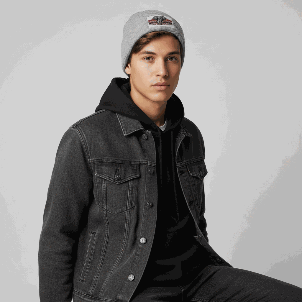 Crimson Cuffed Beanie