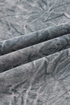 Sea Green saved by grace Letter Embroidery Mineral Wash Loose Sweatshirt