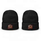 Red & Gold Never Fold Embroidered Beanie