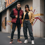 Red & Gold Never Fold Embroidered Beanie