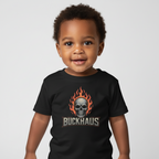 Buckhaus Flaming Skull Toddler Short Sleeve Tee