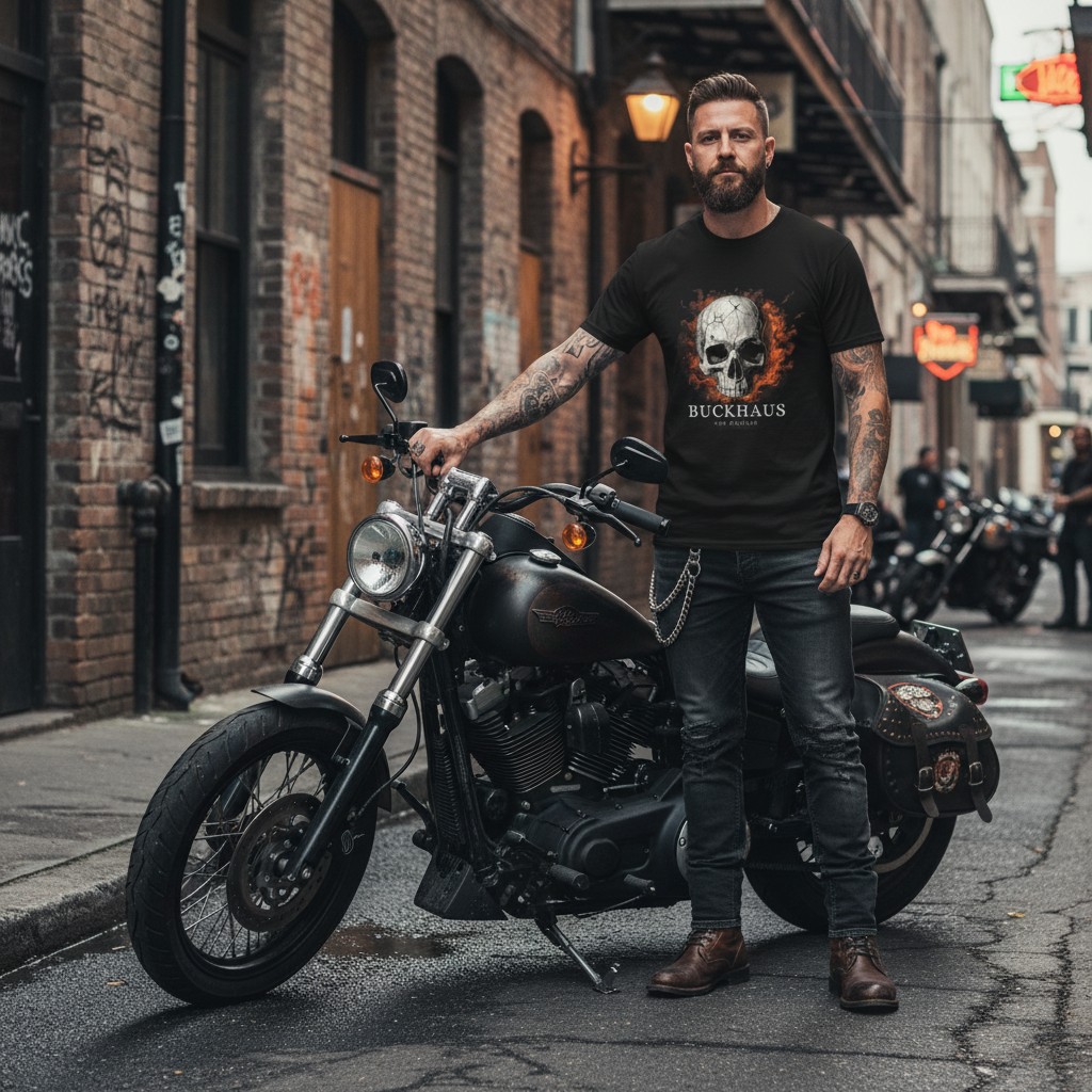 Cracked Flaming Skull Unisex Classic Tee