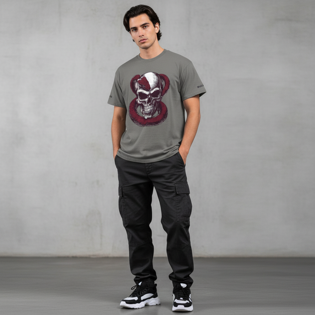 Viper Snake on Skull Unisex Classic Tee