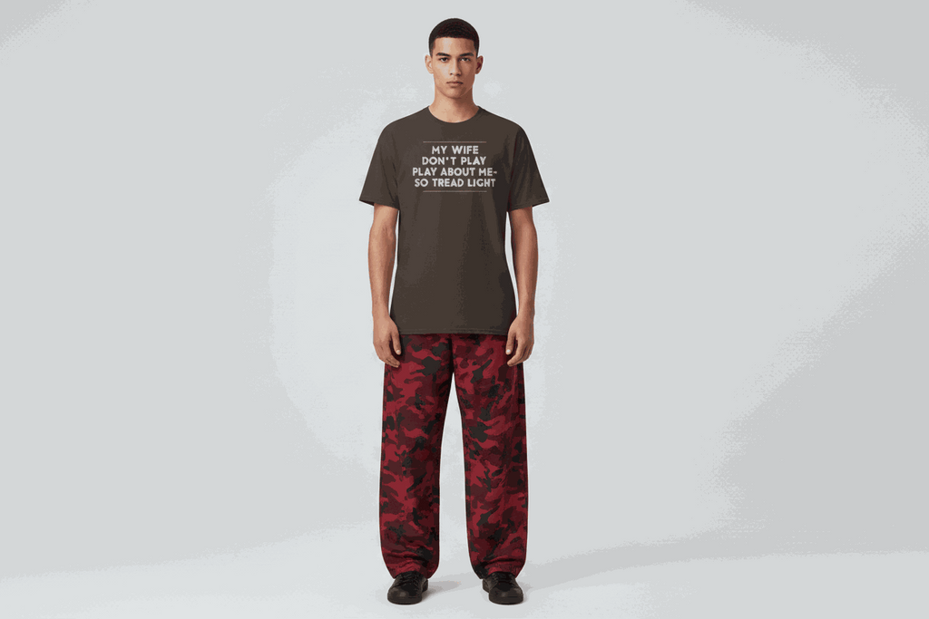 My Wife Don't Play About Me Tread Light Unisex classic tee