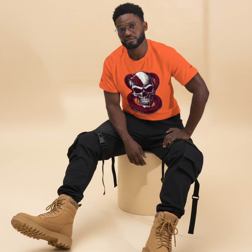 Viper Snake on Skull Unisex Classic Tee