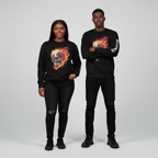 Flaming Skull Unisex Premium Sweatshirt