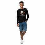 Cracked Flaming Skull Buckhaus Youth Long Sleeve Tee