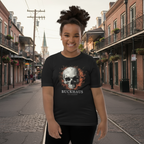 Cracked Flaming Skull Youth Short Sleeve T-Shirt